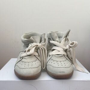 Isabel Marant Cream High-Top Sneakers